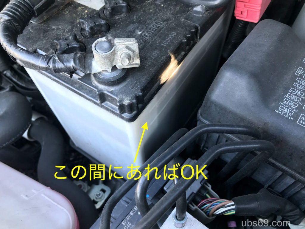 電解液が見えるバッテリー