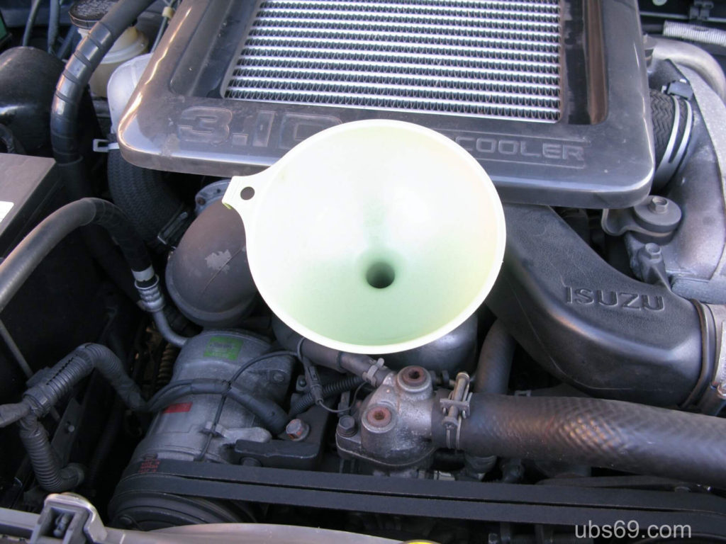 ろうとを取り付けた図