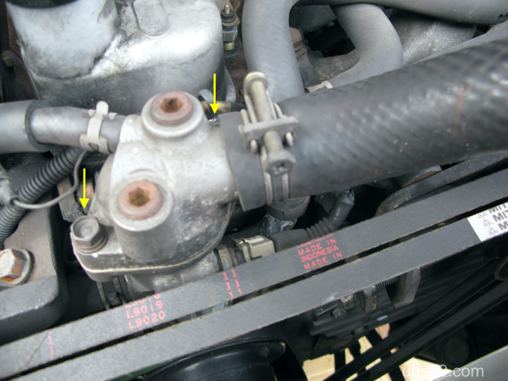 サーモスタットの場所