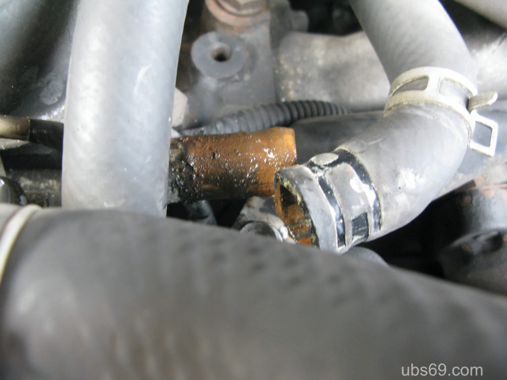 ホースを外した様子