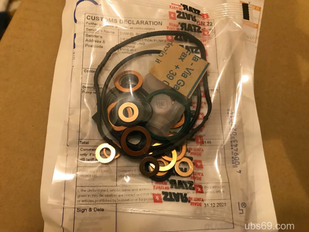 全く適合しなかったポンプのパッキン